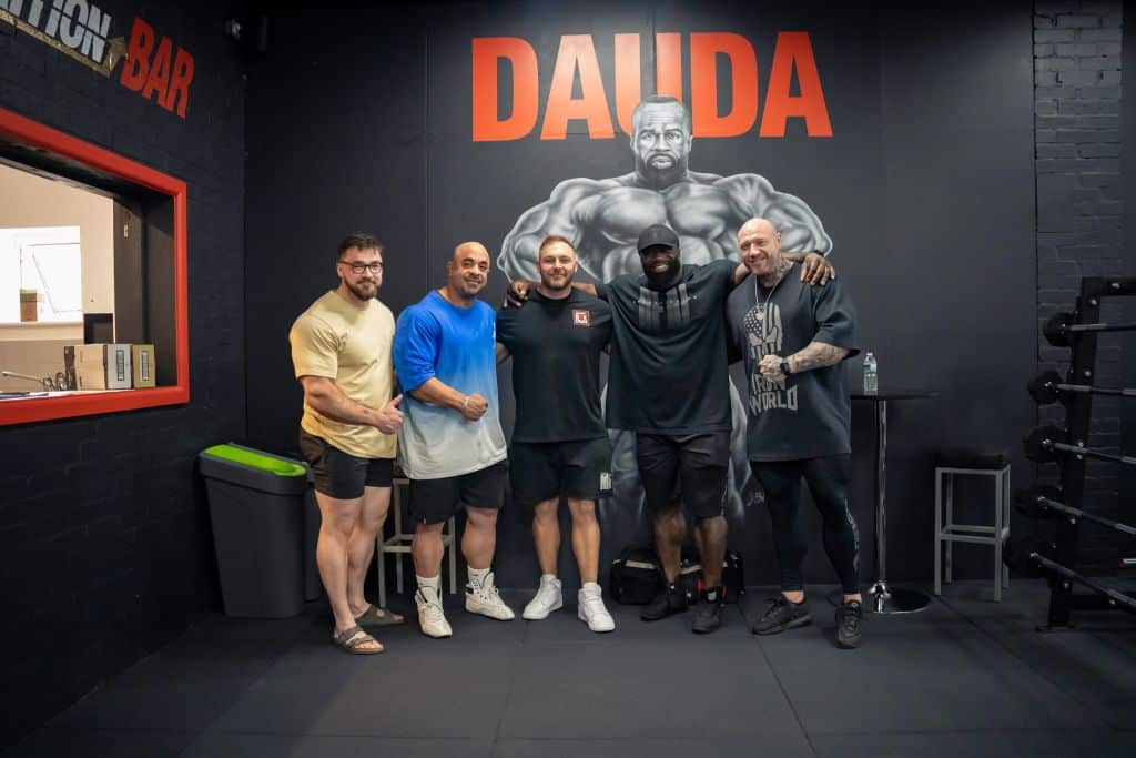 Alex Kent, Sasan Heirati, Brendan Pearl, Samson Dauda and Jamie Harrison pose for photo