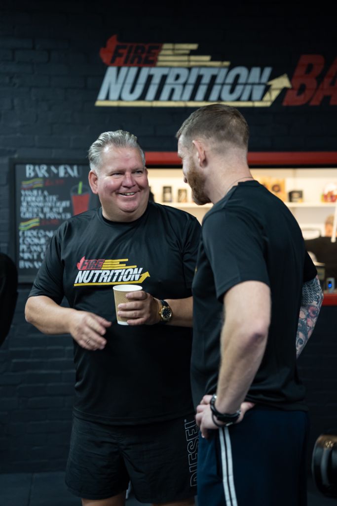 Gareth Watts and Simon from Fire Nutrition in Wisbech
