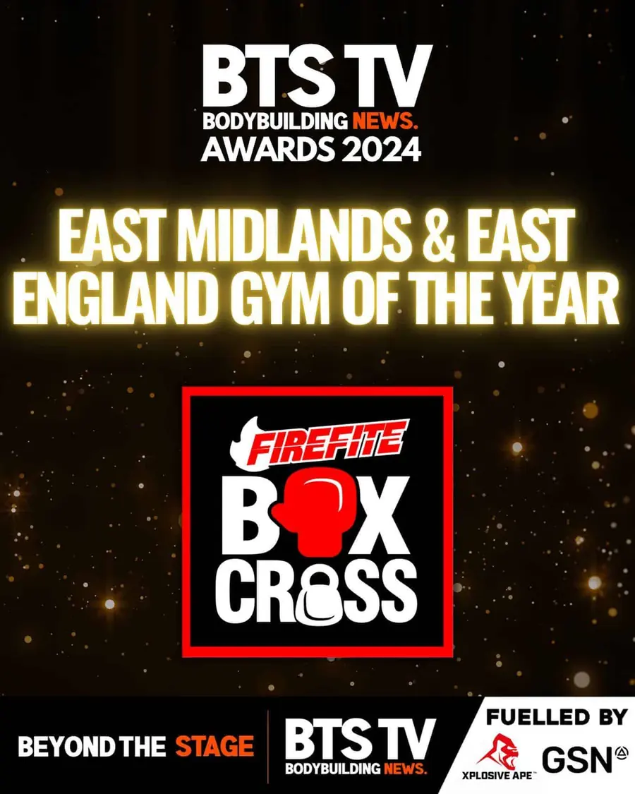 BoxCross UK named East Midlands and East England Gym of the Year 2024 at the Bodybuilding News Awards