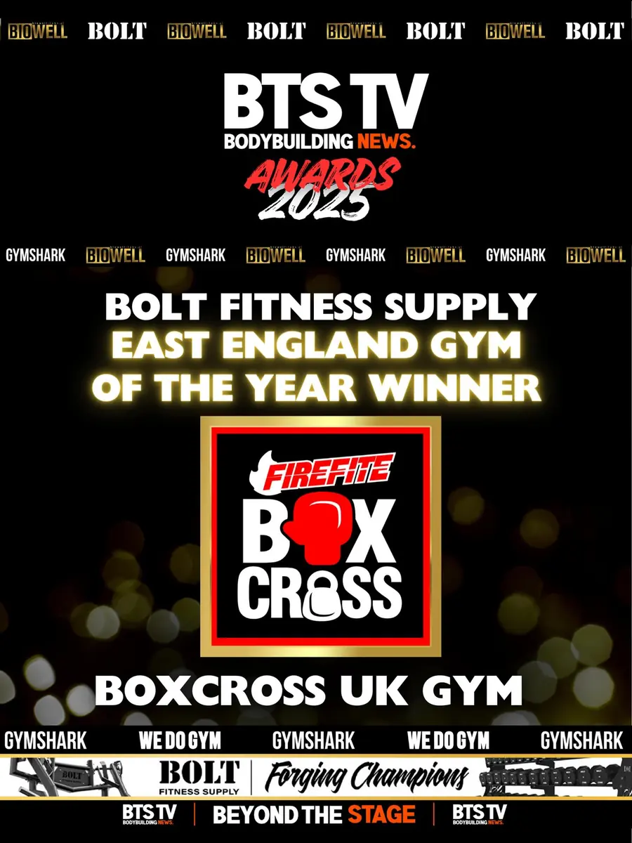 BoxCross UK named East England Gym of the Year 2025 at the Bodybuilding News Awards