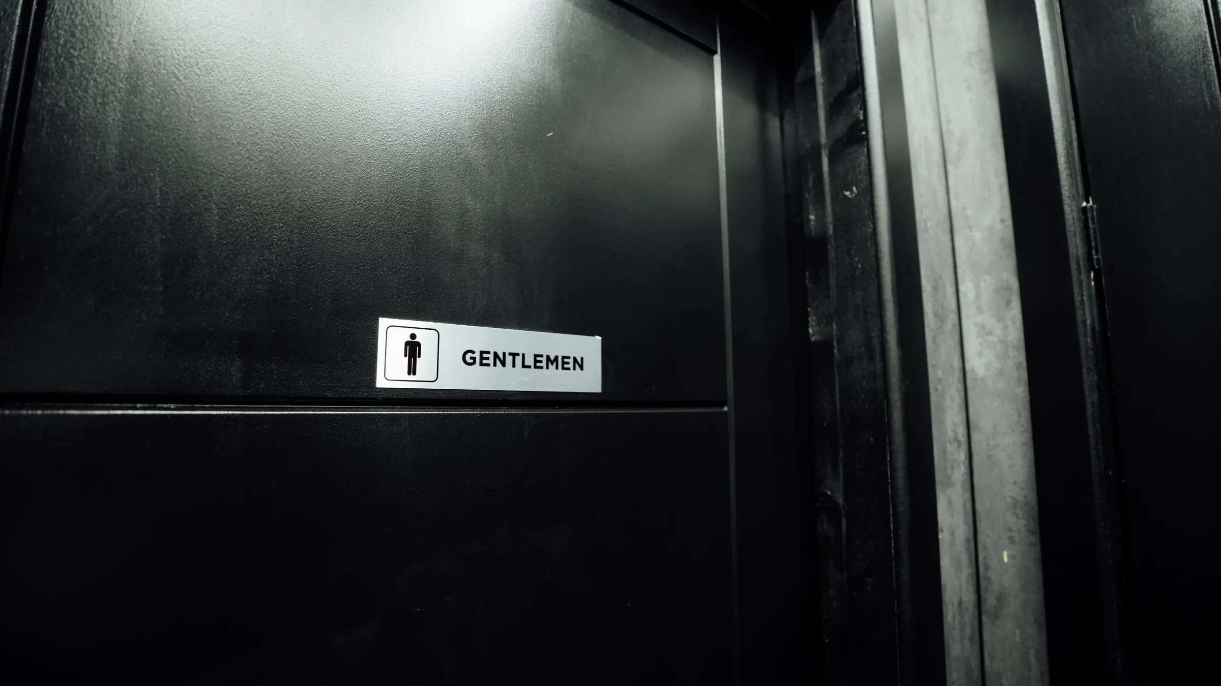 The Gentlemen door sign