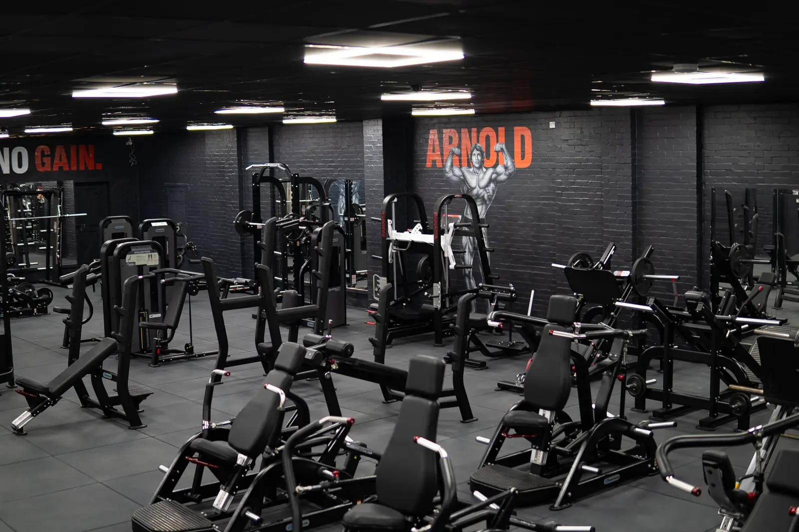 Rows of plate-loaded machines across the gym floor at BoxCross UK Wisbech
