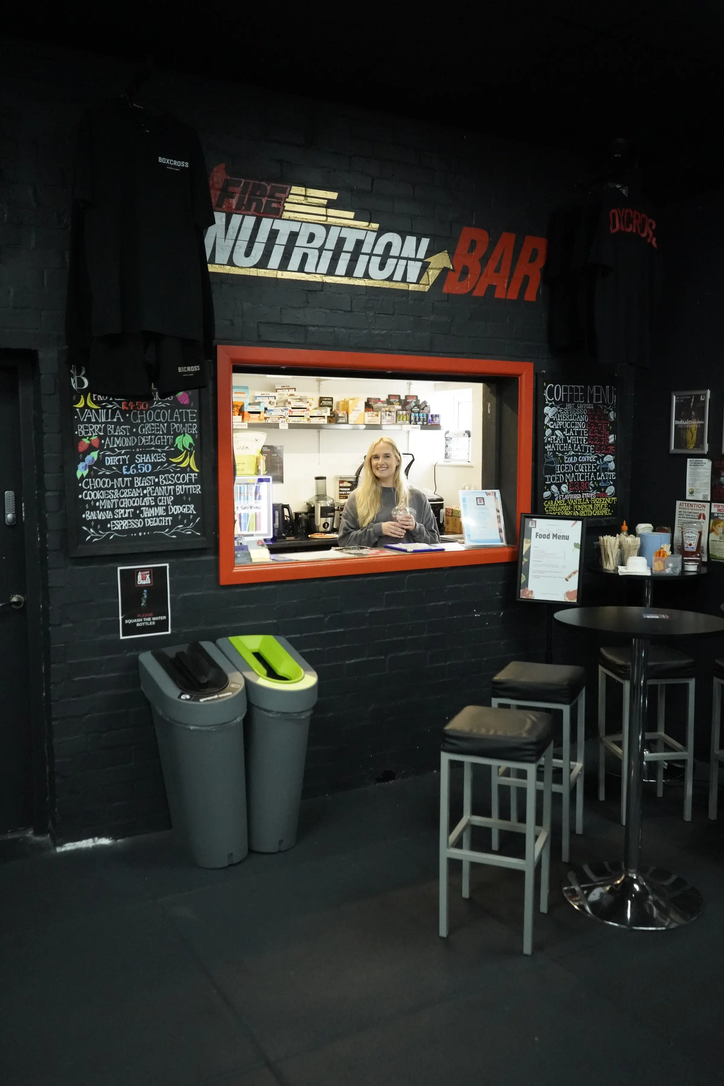 Nutrition Bar at BoxCross UK gym in Wisbech