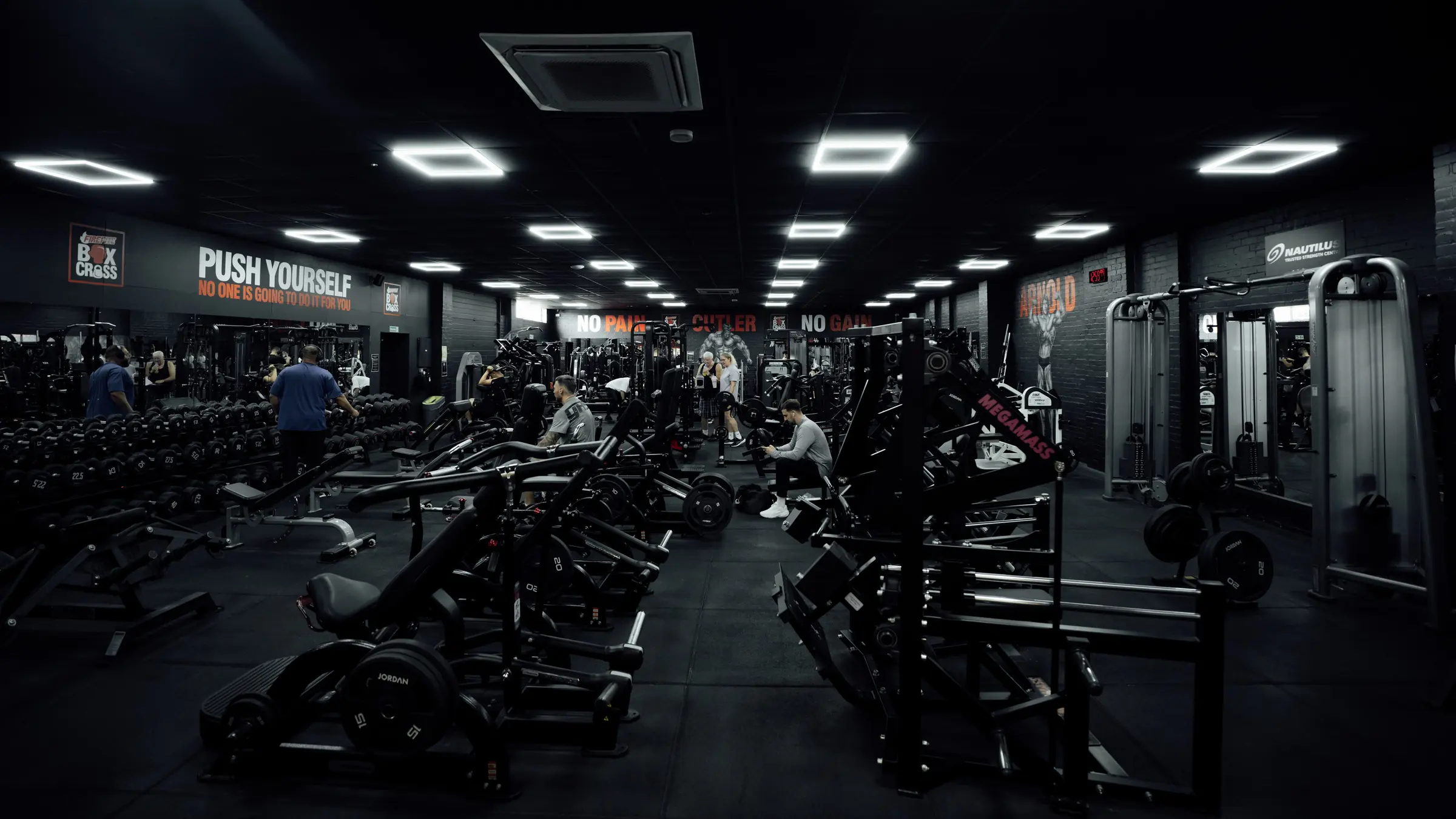 The main floor in the quiet hours, every rack free